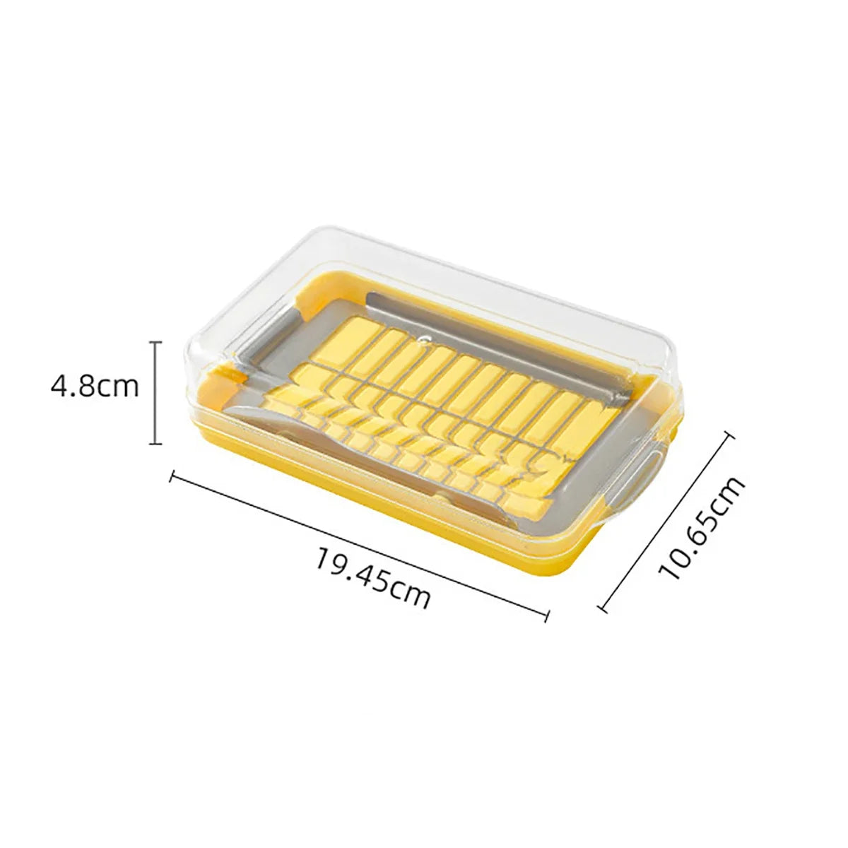 New cheese butter cutting and preservation box with lid, butter slicing knife disc, butter storage container, butter cross bowl