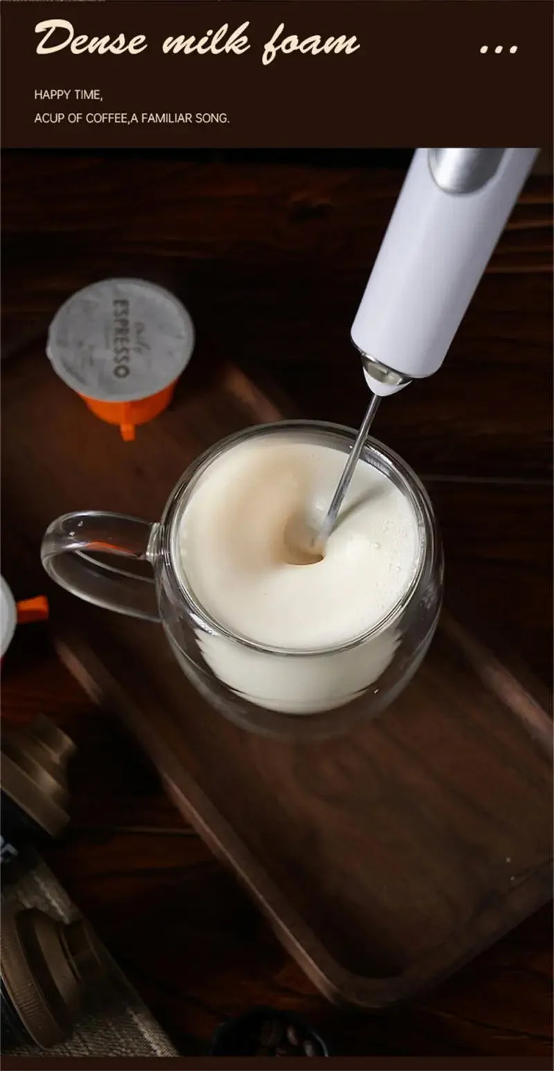 Rechargeable Wireless Electric Milk Frother Coffee Blender Egg Beater Whisk Milk Shaker Mixer Foamer Food Blender