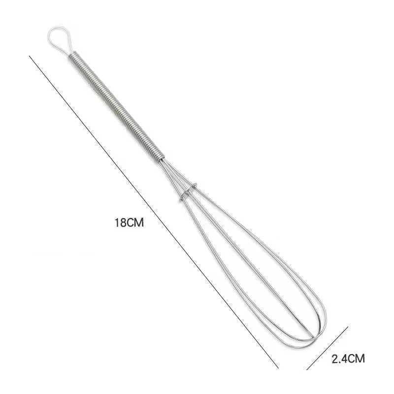 Stainless Steel Whisk Manual Egg Whisk Nonstick Wire Egg Beater Mini Whisks Balloon Wires DIY Kitchen Mini Whisk Kitchen Gadgets