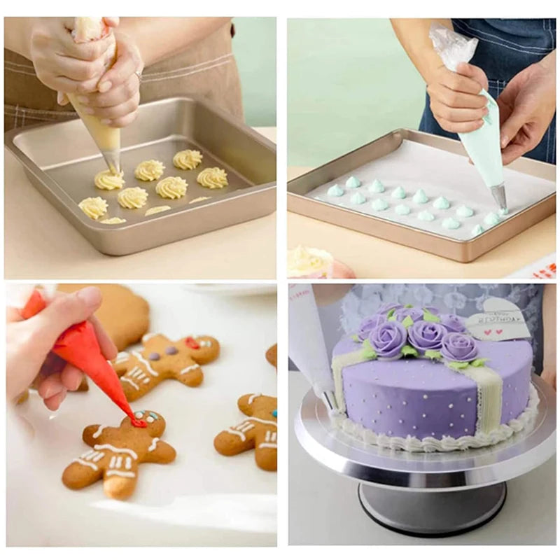 100~300pcs Disposable Pastry Bags Household Kitchen Baking Products Cake and Cookie Decoration DIY Triangle Piping Bag TMZ