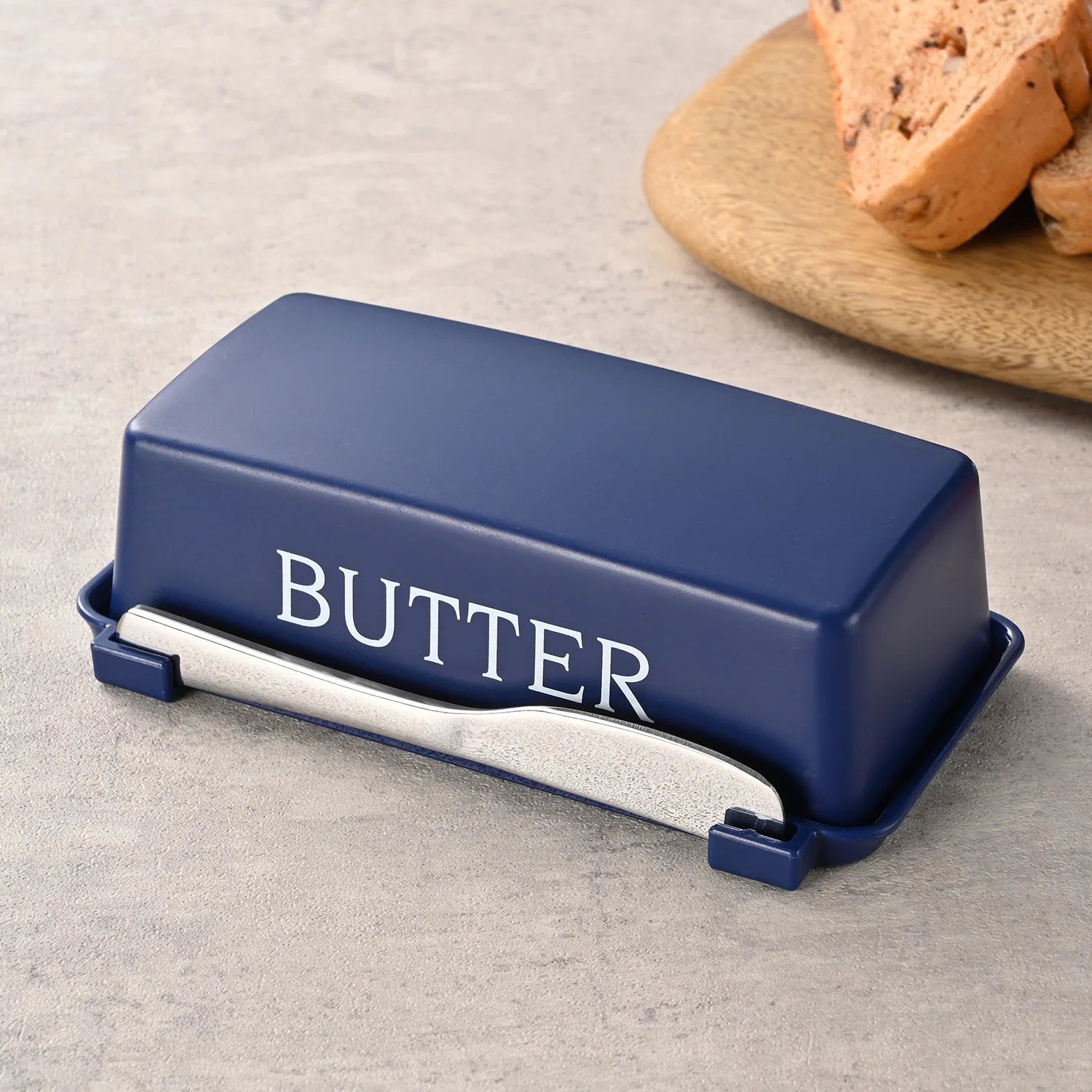 Food Grade PP Butter Container Box Restaurant Sealed Storage Box Cheese Dish with Knife Butter Slicer Butter Tableware