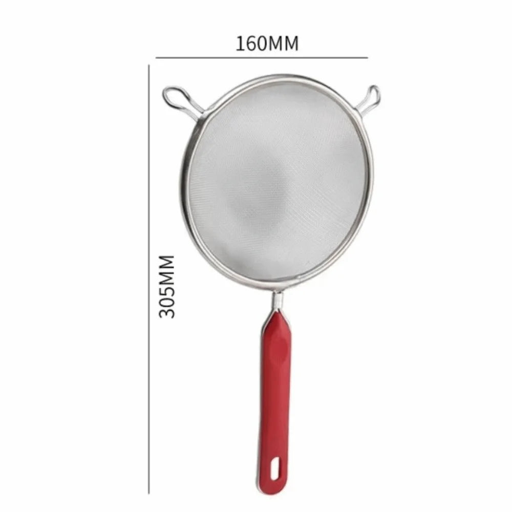 Stainless Steel Food Strainer Colander Easy to Clean Rust-Proof Matcha Sifter Small 14 16 18 20 22cm Tea Strainer for Kitchen