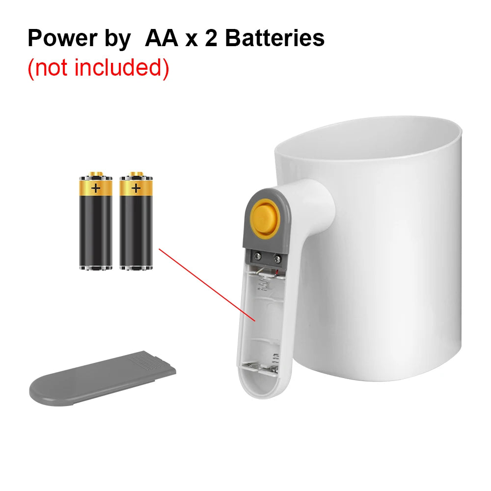 Handheld Icing Sugar Powder Electric Flour Sieve Screen Cup Shaped Baking Flour Sifter Kitchen Pastry Cake Tool Stainless Steel