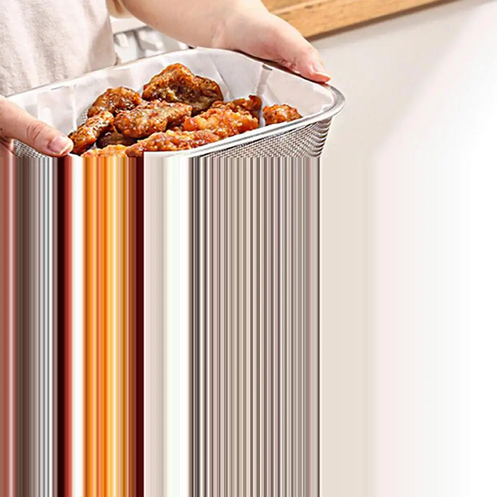 1pcs Stainless Steel Mesh Basket Rectangle Fine Mesh Oil Strainer Vegetable Fruit Colander Strainer Kitchen Tools Sieve Sifters