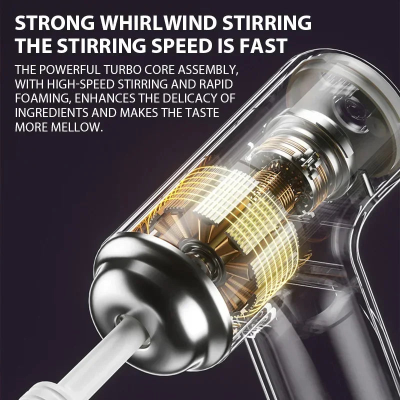 Electric Egg Beater Rechargeable Home Handheld Small Wireless Egg Beater Baking Cream Electric Whip Blender Hand Mixer for Cakes