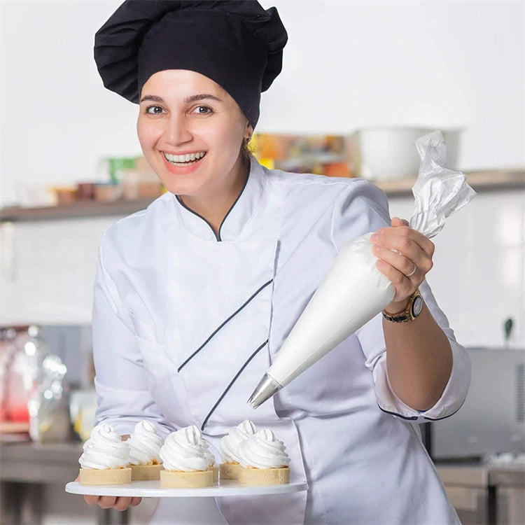 LMETJMA 100 Pcs Piping Bags Upgraded Anti-Burst Disposable Icing Piping Pastry Bags For All Size Tips and Couples JT128