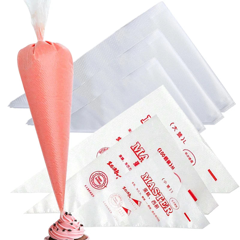 100~300pcs Disposable Pastry Bags Household Kitchen Baking Products Cake and Cookie Decoration DIY Triangle Piping Bag TMZ