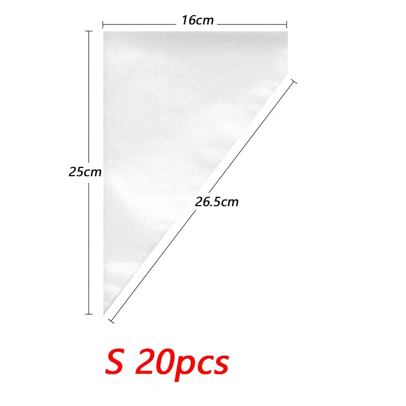 100/50/20 PCS S/M/L Disposable Pastry Bag Cake Cream Decorating Bag Icing Kitchen Baking Piping Bag Pastry Tip Tool Cake Tools