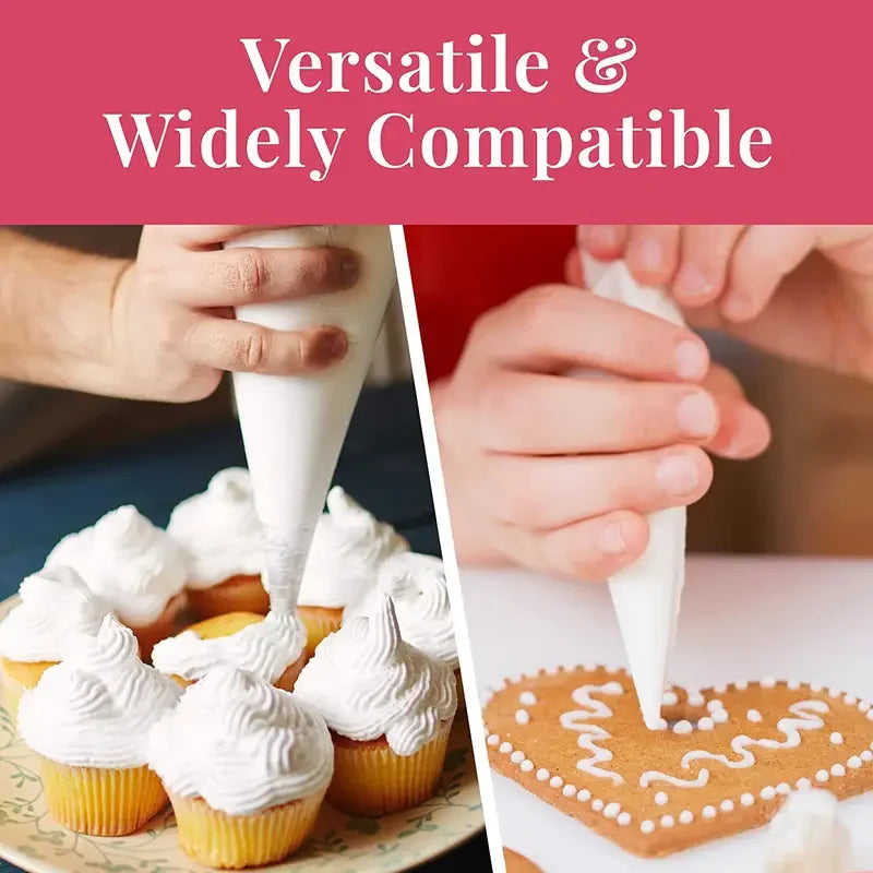 100PCS Disposable Pastry Bags, Extra Strong&Leak-Proof Piping Bags for Cake Decorating,Baking,Icing,and Crafts–Durable&Food Safe