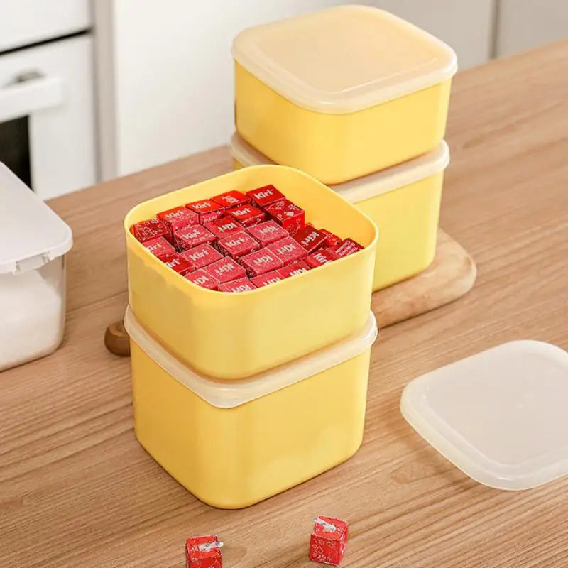 1Pc Butter Cheese Slice Holder With Lid Plastic Clear Cheese Box Sliced Cheese Container Fridge Storage Box Airtight Holder